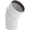 Rookgasbocht PP-Wit 80mm 43° (Burgerhout)